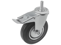 Колесо промышленное с болтом М12 и тормозом SCtb 55 (125 мм/100 кг)