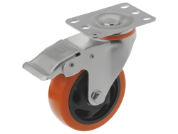 Колесо промышленное с поворотной площадкой и тормозом SCMB 42 (100 мм/130 кг)