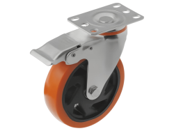 Колесо промышленное с поворотной площадкой и тормозом SCMB 55 (125 мм/150 кг)