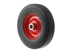 Колесо литое бескамерное для тачек с симметричной ступицей, металлическим ободом и роликовый подшипником, ось 20 мм SR1901-20 (250 мм/160 кг)