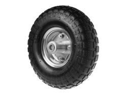 Колесо пневматическое 3.50-4 с несимметричной ступицей, металлическим ободом и шариковым подшипником, ось 16 мм PR 1800-16n (250 мм/180 кг)