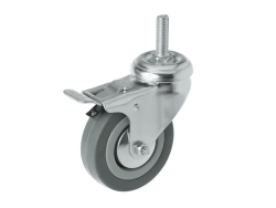 Колесо аппаратное с болтом М10 и тормозом SCtgb 93 (75 мм/70 кг)