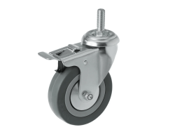 Колесо аппаратное с болтом М12 и тормозом SCtgb 42 (100 мм/80 кг)