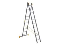 Алюминиевая приставная двухсекционная профессиональная лестница P2 9210