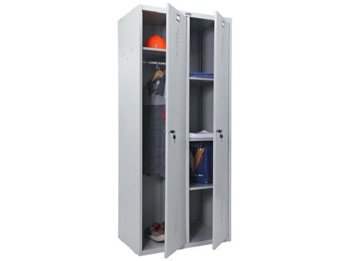 Двухсекционный металлический шкаф Практик LS-21-80U