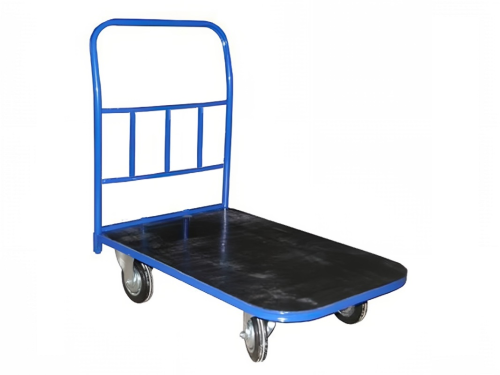 Тележка платформенная с резиновым покрытием ТПР-1 и платформой 500х800 мм