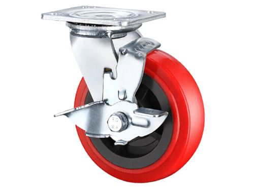 Колесо большегрузное с неповоротной площадкой и полиамидным ободом и ободом SCpnb 42 (100 мм/240 кг)