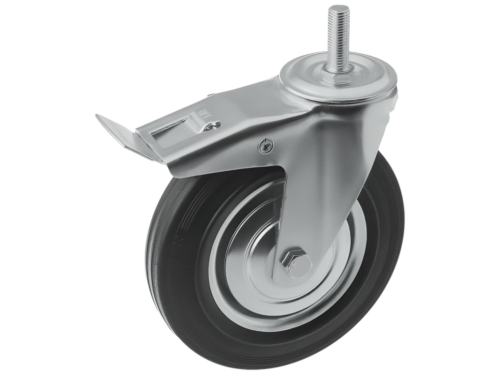 Колесо промышленное с болтом М16 и тормозом SCtb 80 (200 мм/185 кг)