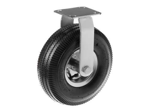 Колесо пневматическое 3.50-4 с неповоротной площадкой и металлическим ободом PRF 85 (266 мм/130 кг)