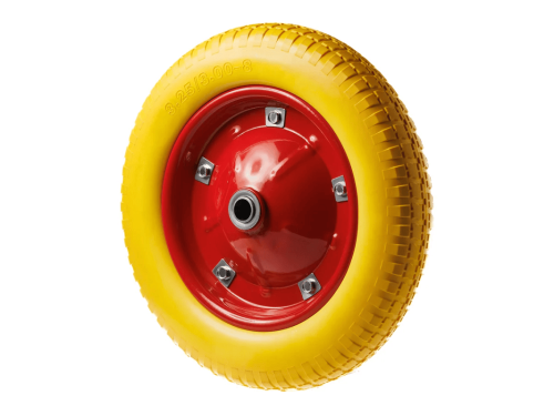 Колесо пенополиуретановое 3.00-8 с симметричной ступицей, металлическим ободом и шариковым подшипником, ось 20 мм PU 2401-20 (340 мм/160 кг)