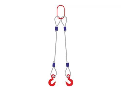 Строп канатный двухветвевой с двумя крюками 2СК на сайте АлтайСкладМастер Строп канатный двухветвевой с двумя крюками 2СК