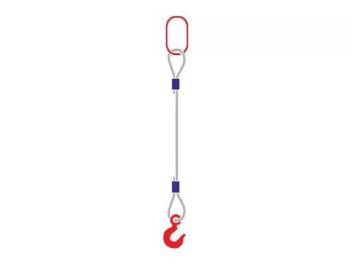 Строп канатный одноветвевой с одним крюком 1СК на сайте АлтайСкладМастер Строп канатный одноветвевой с одним крюком 1СК